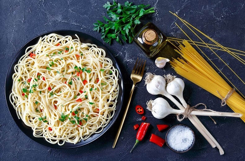 recept špagety aglio olio