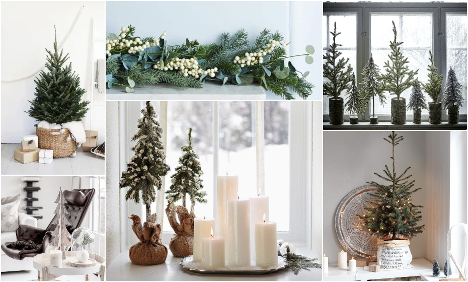 minimalistické vianočné dekorácie