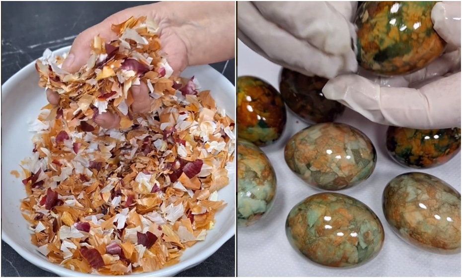Farbenie vajíčok cibuľovou šupkou – veľkonočné návody