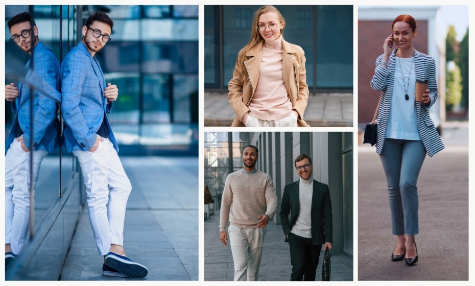 smart casual dress code ženy muži